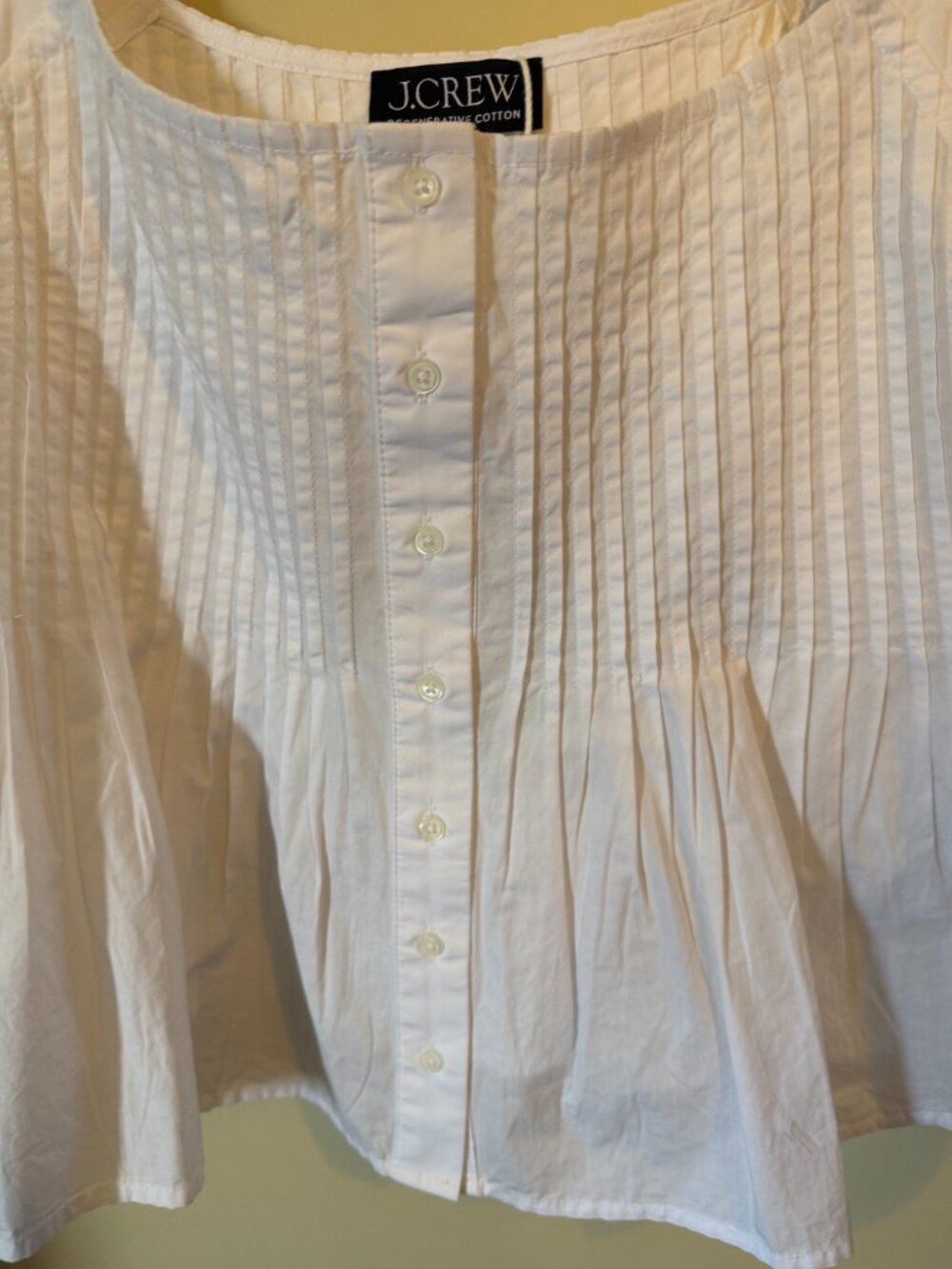 NWT J.Crew Pintuck Peplum Top - Picture 3 of 5